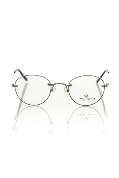 Frankie Morello Metallic Men's Eyeglass Men's Frame In Grey