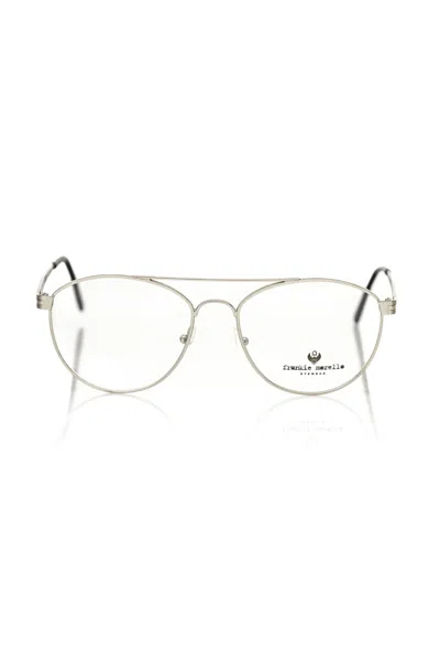 Frankie Morello Metallic Unisex Men's Frame In Silver