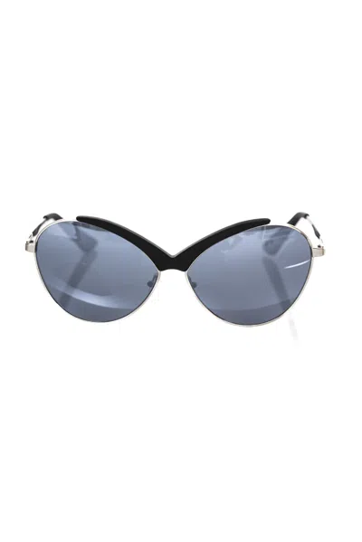 Frankie Morello Metallic Women Women's Sunglasses In Black