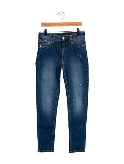 Pre-owned Frankie Morello Mid-rise Skinny Leg Jeans In Blue