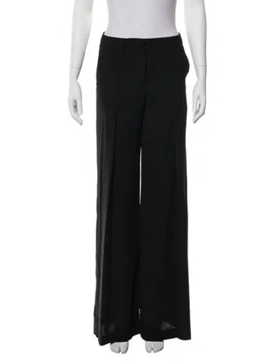 Pre-owned Frankie Morello Wide Leg Pants In Black