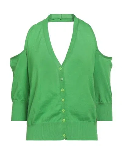 Frankie Morello Woman Cardigan Green Size S Cotton