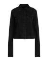 Frankie Morello Woman Denim Outerwear Black Size Xs Cotton, Elastane In Black