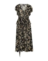 Frankie Morello Woman Midi Dress Black Size 2 Viscose, Elastane, Cotton In Black