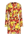 Frankie Morello Woman Mini Dress Tomato Red Size 4 Viscose In Tomato Red