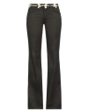 Frankie Morello Woman Pants Dark Green Size 27 Cotton, Elastane In Green