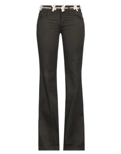 Frankie Morello Woman Pants Dark Green Size 27 Cotton, Elastane