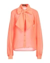 Frankie Morello Woman Shirt Coral Size Xs Polyester In Red