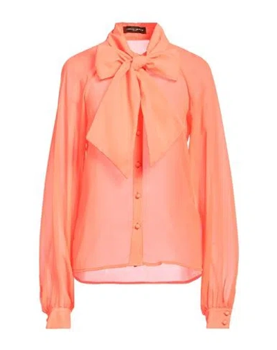 Frankie Morello Woman Shirt Coral Size Xs Polyester In Red