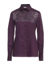 Frankie Morello Woman Shirt Deep Purple Size Xs Cotton In Purple