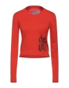 Frankie Morello Woman Sweater Orange Size L Wool, Cashmere, Viscose