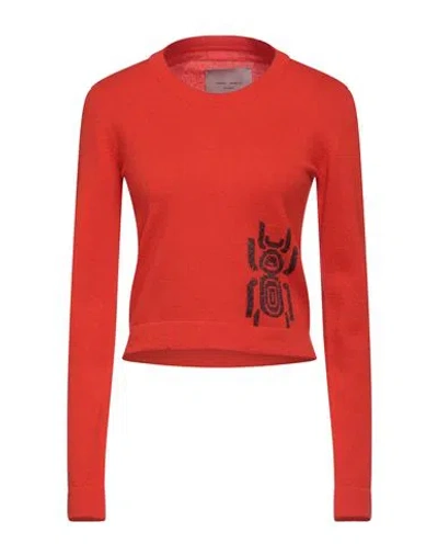 Frankie Morello Woman Sweater Orange Size L Wool, Cashmere, Viscose