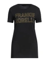Frankie Morello Woman T-shirt Black Size M Cotton