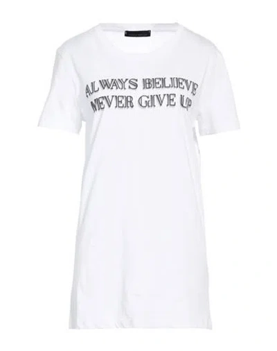 Frankie Morello Woman T-shirt White Size Xl Cotton