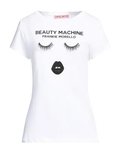 Frankie Morello Woman T-shirt White Size M Cotton