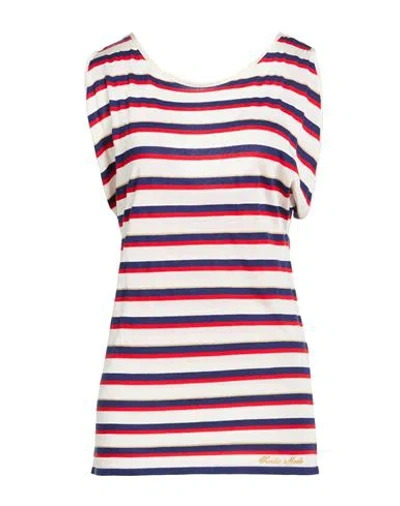 Frankie Morello Woman Top Red Size M Viscose, Cotton In Purple