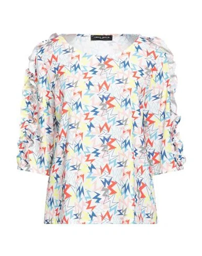 FRANKIE MORELLO FRANKIE MORELLO WOMAN TOP WHITE SIZE L POLYESTER