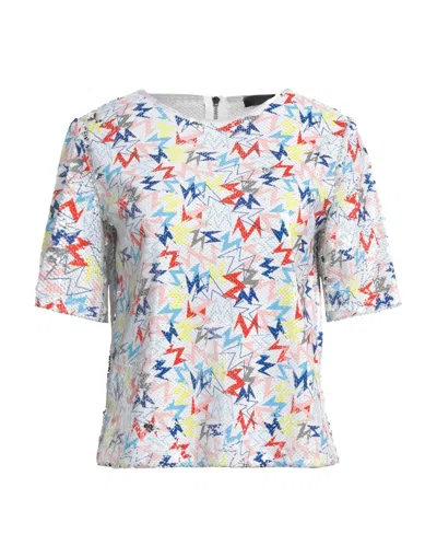 FRANKIE MORELLO FRANKIE MORELLO WOMAN TOP WHITE SIZE M POLYESTER