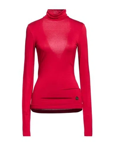 Frankie Morello Woman T-shirt Red Size M Viscose, Elastane In White