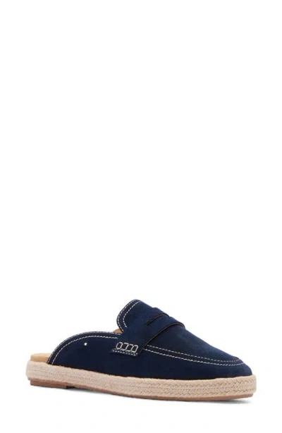 Frankie4 Arlie Loafer Mule In Navy Suede