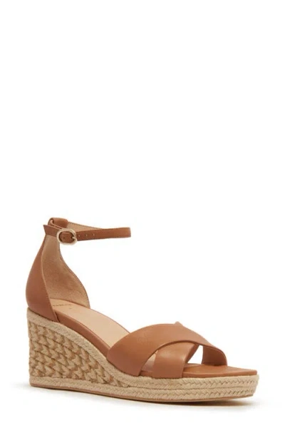 Frankie4 Baker Ankle Strap Espadrille Platform Wedge Sandal In Tan