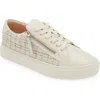 Frankie4 Billie Zip Sneaker In Chalk/tweed