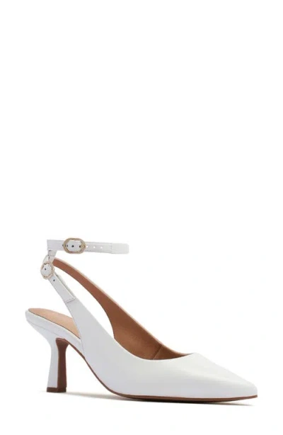 Frankie4 Gigi Slingback Pointed Toe Pump In White