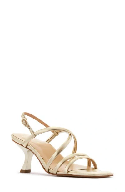 Frankie4 Giselle Ankle Strap Slide Sandal In Gold