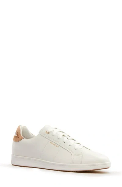 Frankie4 Jackie V Leather Sneaker In White/tan Mix