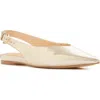 Frankie4 Luna Pointed Toe Slingback Flat In Gold
