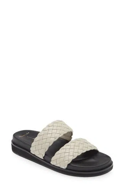 Frankie4 Malone Weave Slide Sandal In Bone/black Weave