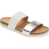 Frankie4 Maria Iii Slide Sandal In White/silver