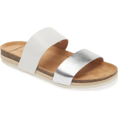 Frankie4 Maria Iii Slide Sandal In White/silver