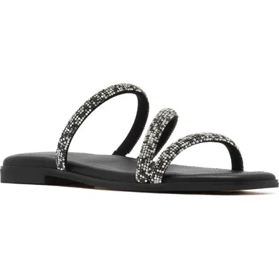 Frankie4 Remy Embellished Slide Sandal In Black