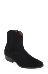 Frankie4 Shadow Bootie In Black Suede