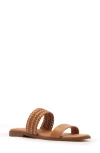 Frankie4 Sloane Slide Sandal In Tan Weave