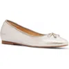 Frankie4 Trinity Flat In Silver Snake Embossed