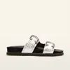 Frankie4 Deon Buckle Sandal In Gray