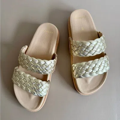 Frankie4 Women's Malone Weave Sandal In Gold In Green