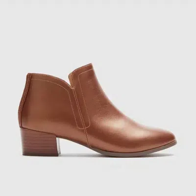 Frankie4 Women's Novak Leather Ankle Boots In Cognac In Brown
