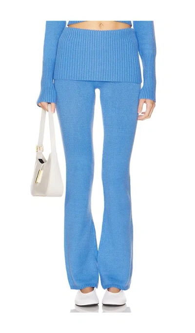 Frankies Bikinis Aimee Cloud Knit Pant In Blue Moon