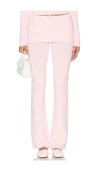 Frankies Bikinis Aimee Cloud Knit Pant In Cozy Pink