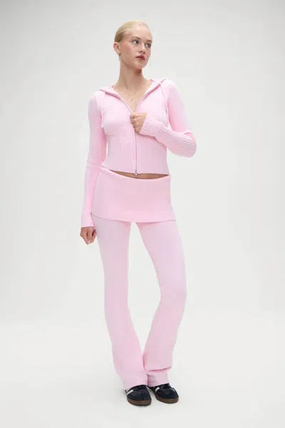 Frankies Bikinis Aimee Knit Pants In Pink