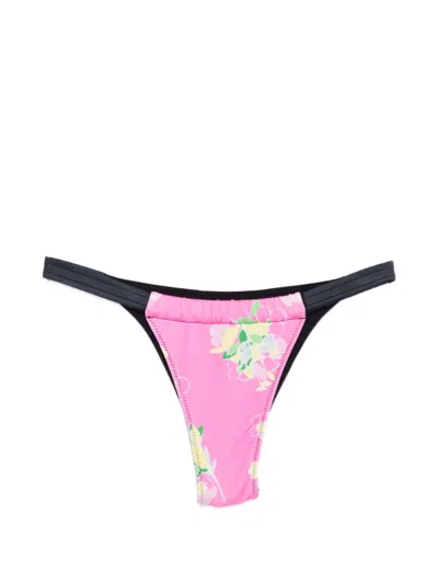 FRANKIES BIKINIS AMORE FLORAL-PRINT BIKINI BOTTOM