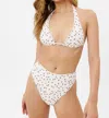 Frankies Bikinis Anne Terry Bottom In Strawberry Cream In Multi