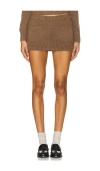 Frankies Bikinis Ashton Cotton Knit Skort In Maple