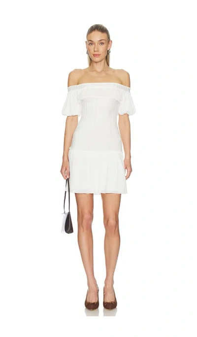 Frankies Bikinis Aura Cloud Knit Mini Dress In White