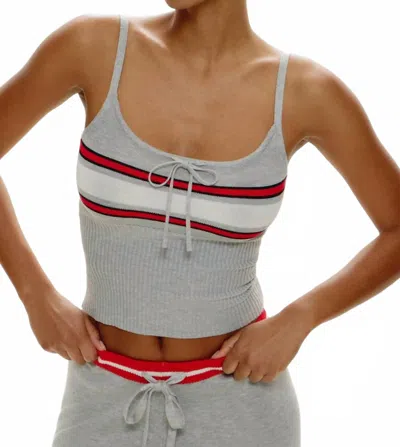 Frankies Bikinis Barrymore Knit Tank In Gray