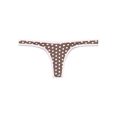 Frankies Bikinis Beachwear Brown, White In Black