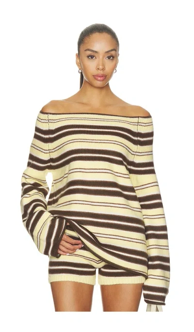 Frankies Bikinis Beau Oversized Knit Sweater In Multi